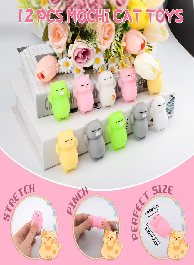 Coosilion Cat Party Favors, Cute 132 Pcs Cat Themed Birthday Party Decorations with Goodie Bags Stuffer Pencil Headband Mini Notebook Slap Bracelet Squishy Toy Stickers for Girls, Valentines Day Gifts for Kids - Image 3